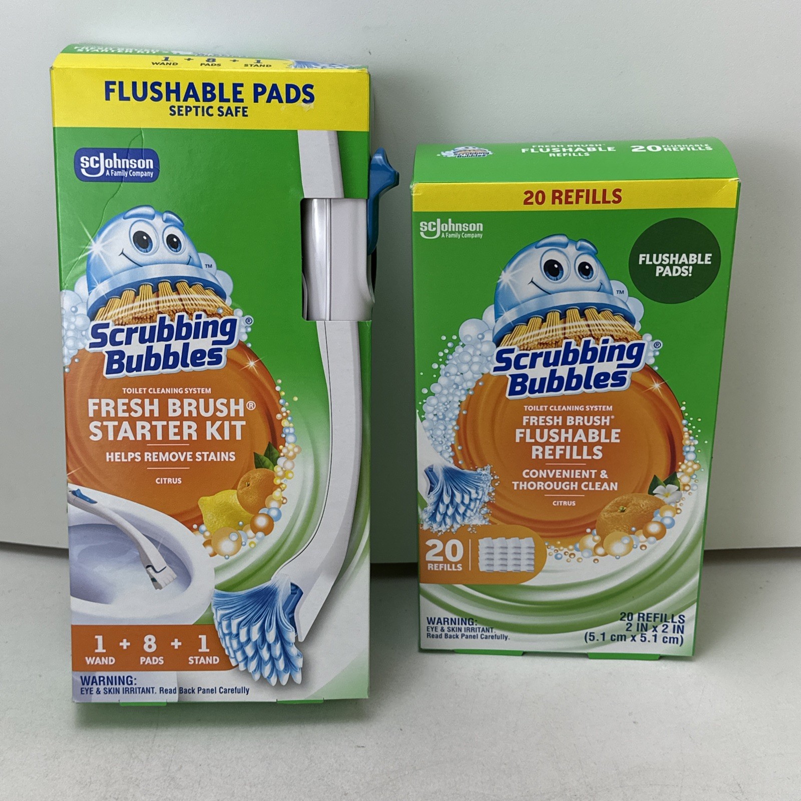 Scrubbing Bubbles Fresh Brush Starter Kit & Refills Toilet Bowl Cleaning System