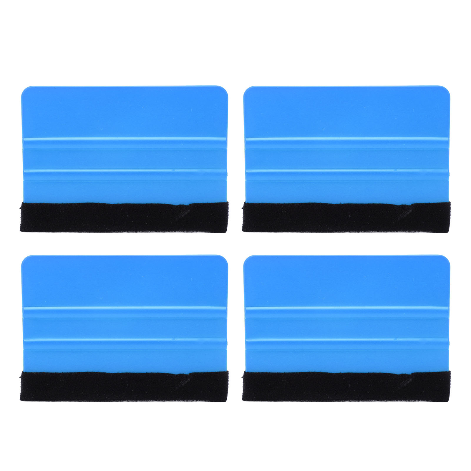 10 X Car Vinyl Scraper Scratch Resistant Professional Vinyl Felt Squeegee Blue