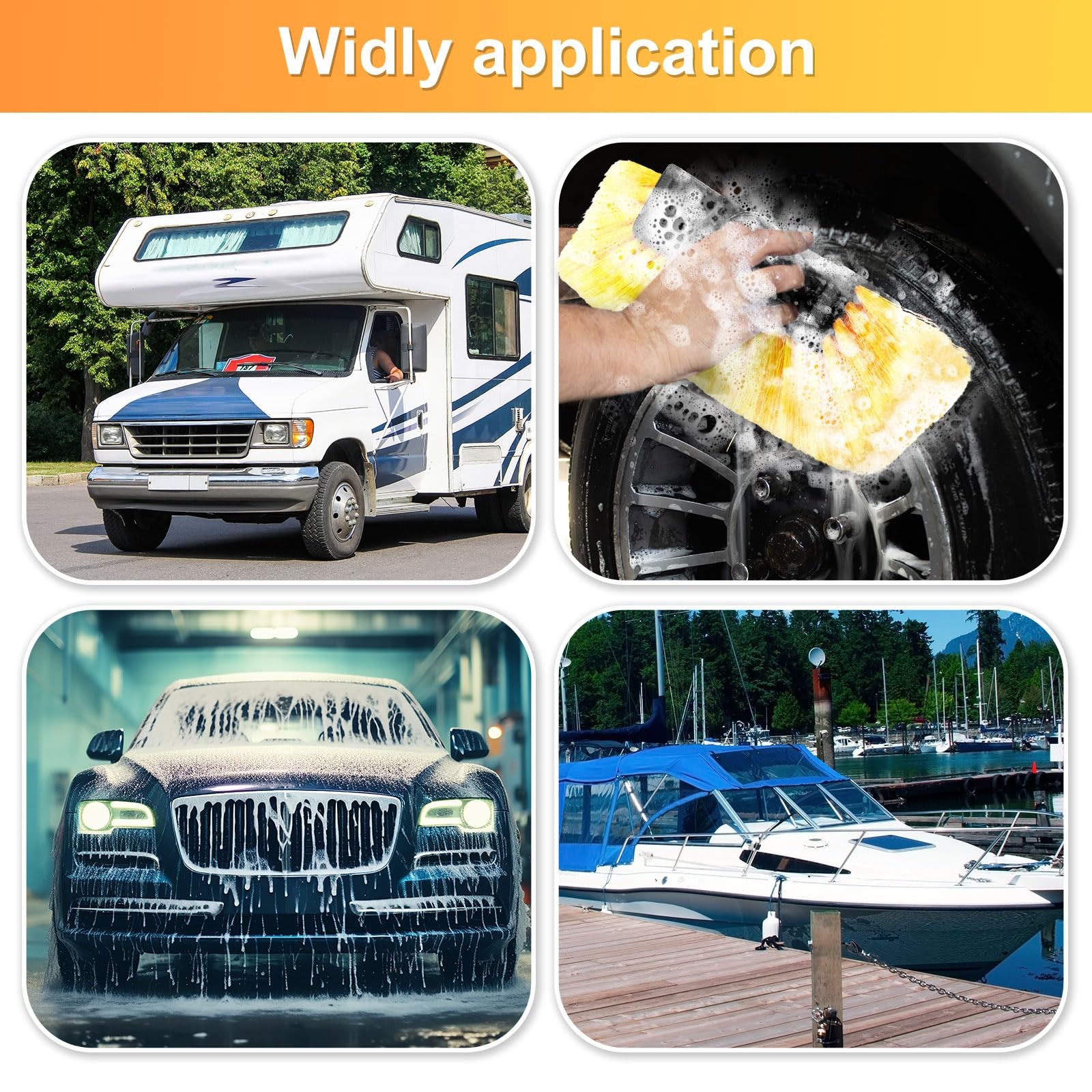 Car Wash Brush Head with Soft Detailing Bristle Flow Thru Car Cleaning Brush …