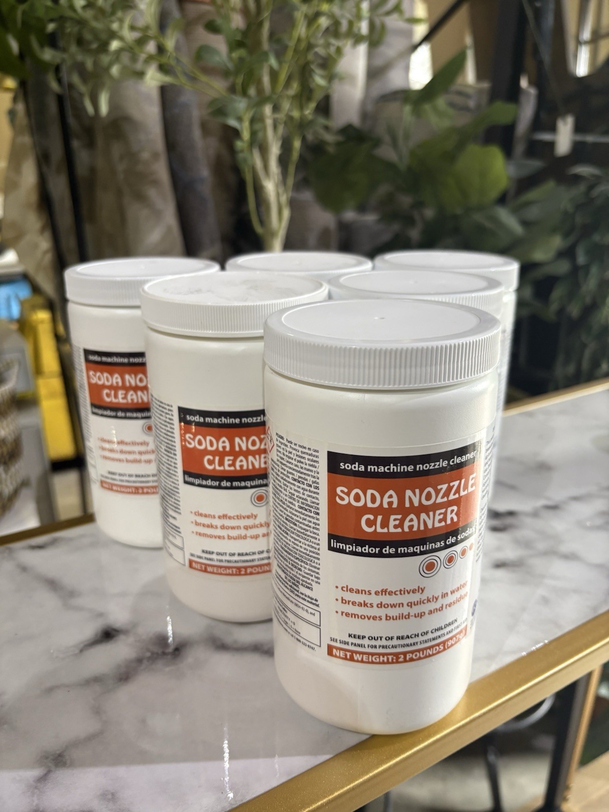 Soda Machine Nozzle Cleaner Powder 2 lb Unscented Heavy Duty, 6 Pack QP201