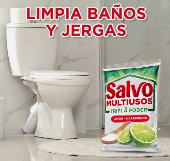 Salvo Multi-Purpose Cleaning Powder Lemon & Baking Soda 1kg x2 Imported Mexico