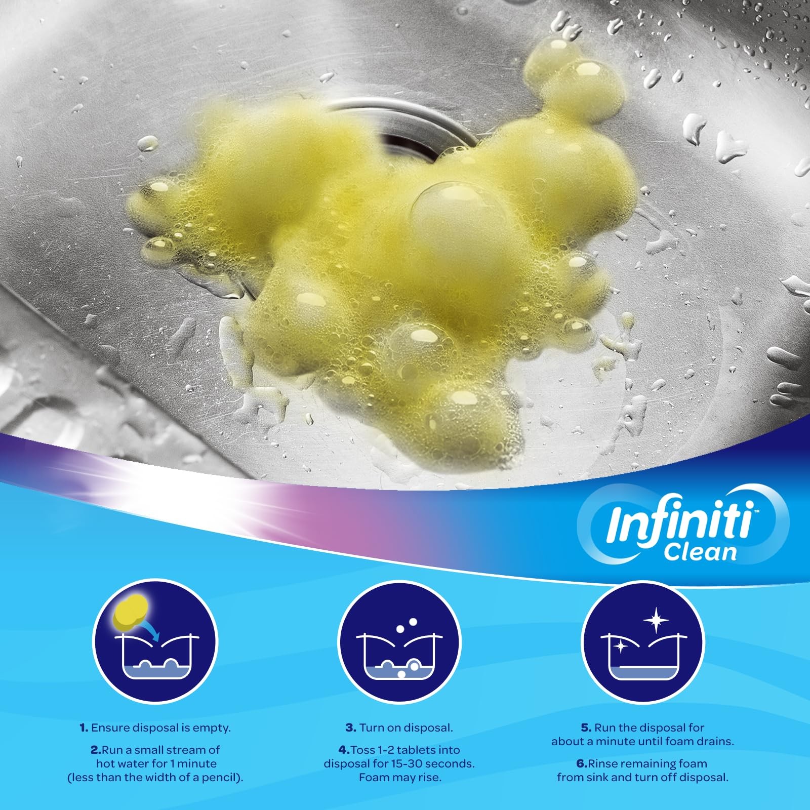 Garbage Disposal Cleaner Deodorizer Tablets Sink Drain Freshener 24 PCS