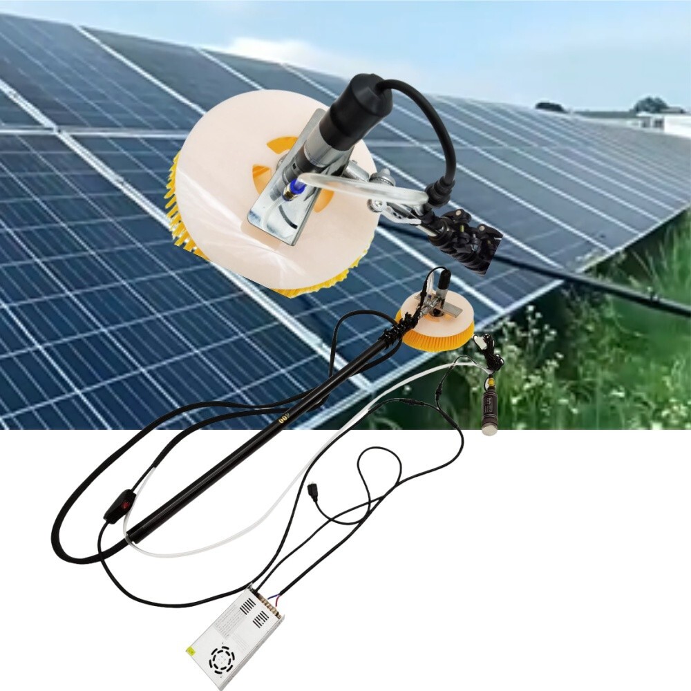 Handheld Photovoltaic Panel Cleaning Brush 110V Glass Cleaning Machine