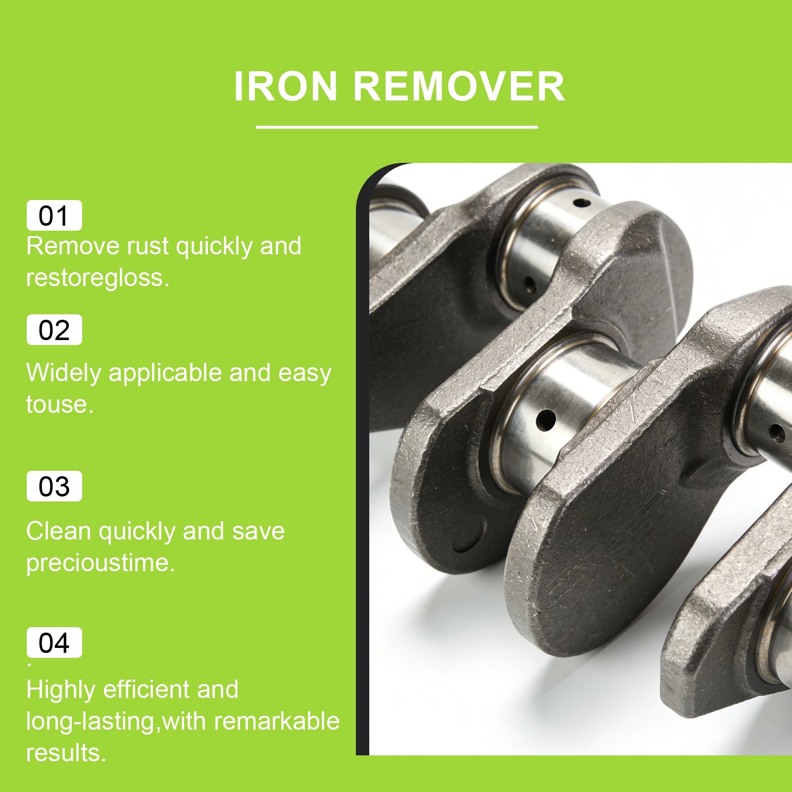 Heavy Duty Rust Remover Spray 150ml, Fast Acting Rust Remover For Metal With Tow