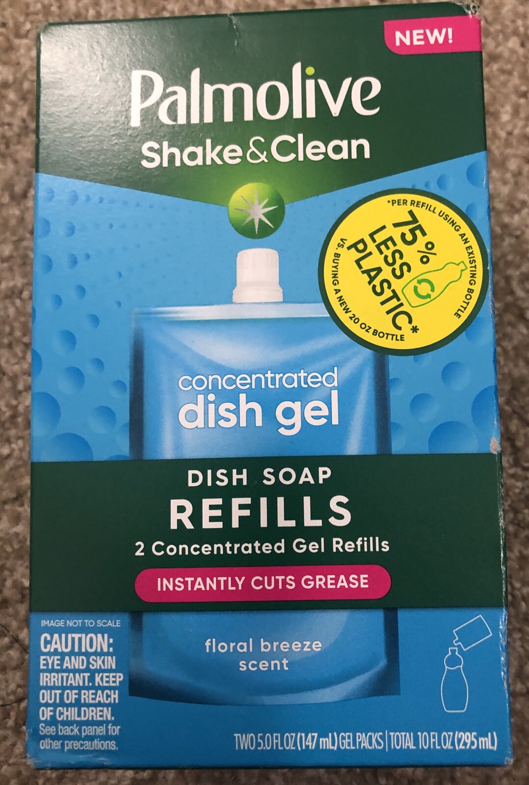 Palmolive Shake & Clean Dish Soap 2 Refills, Floral Breeze Scent.