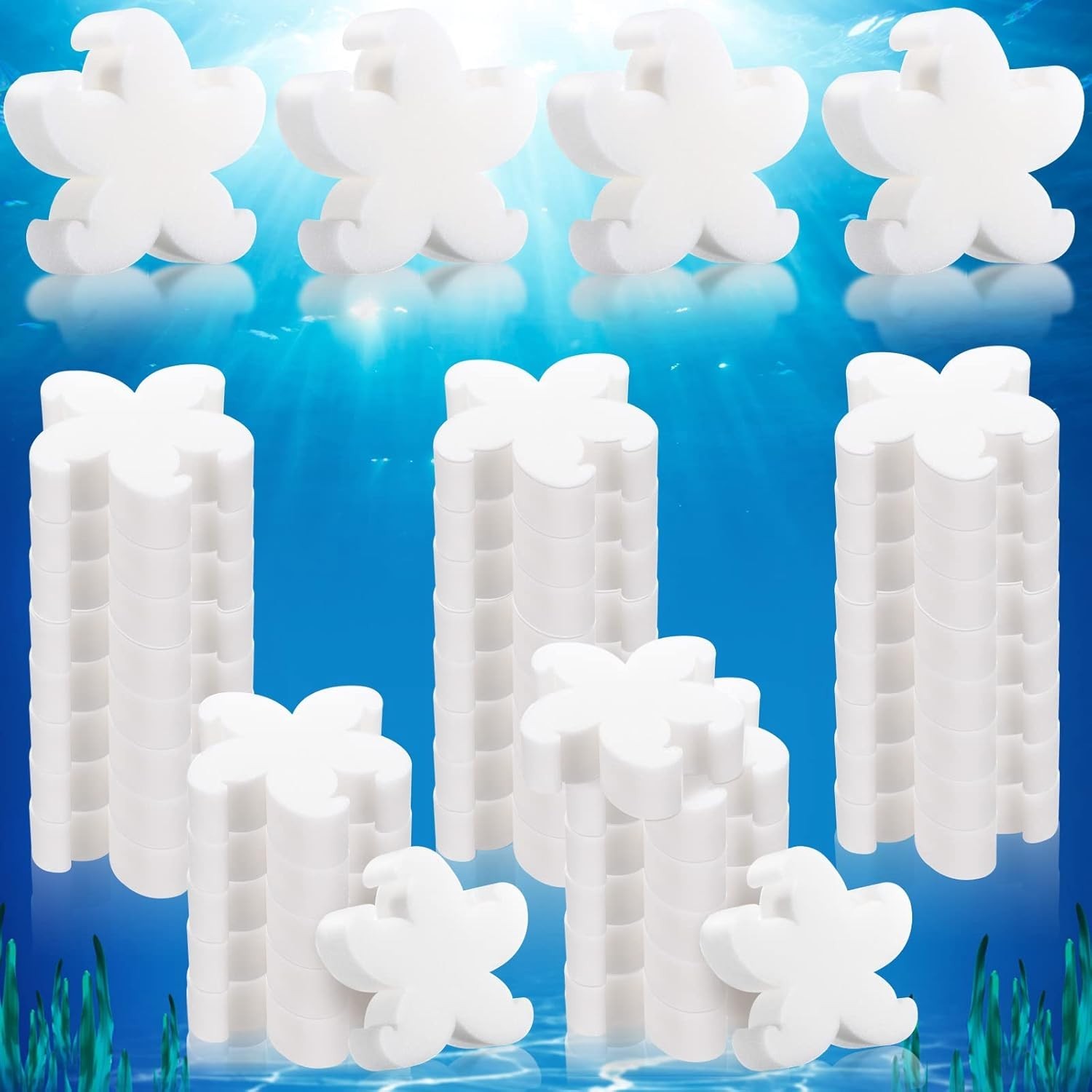 40 Pcs Spa & Pool Oil Absorbing Cleaning Sponges Starfish Style for Hot Tubs …