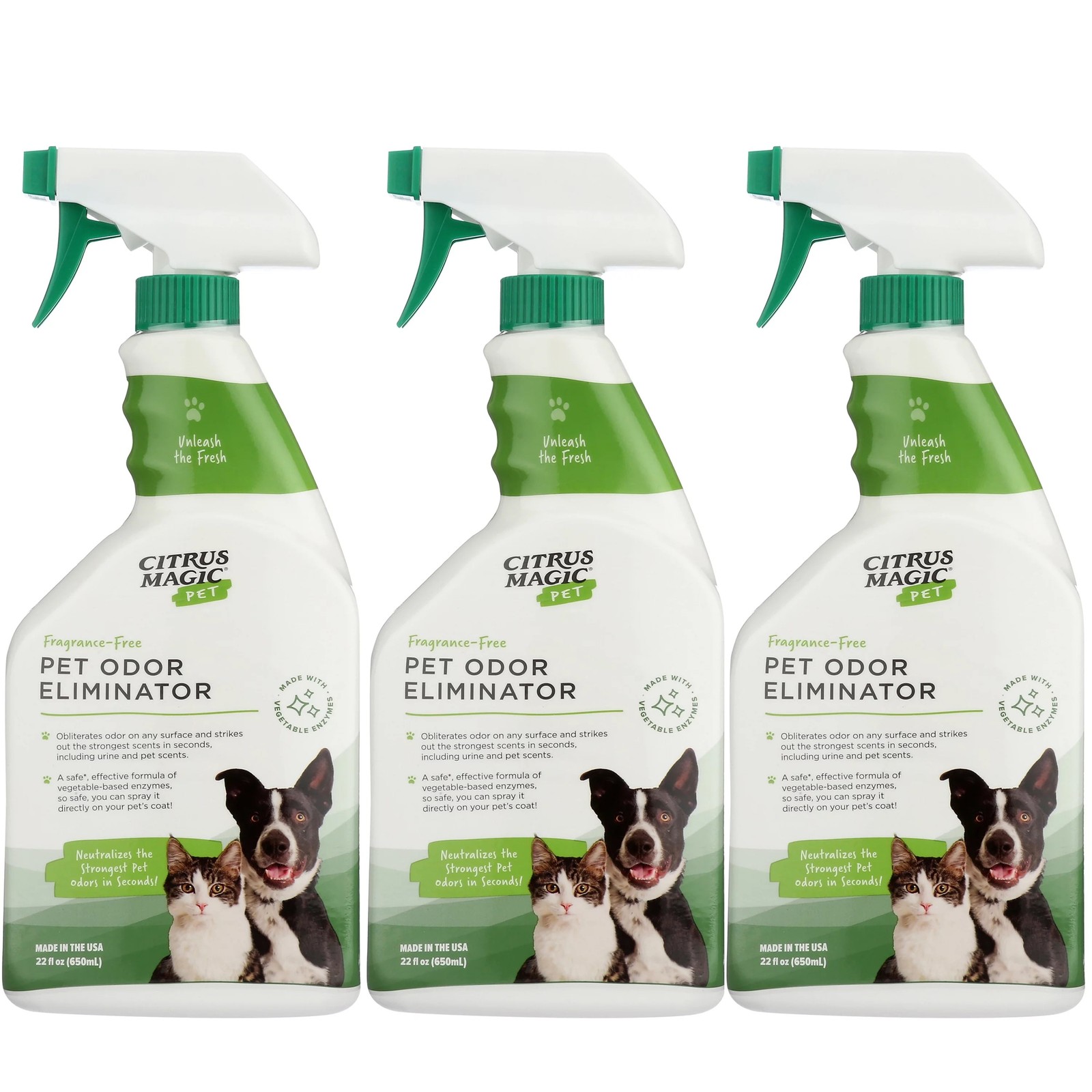 Pet Odor Eliminator, 22 Fluid Ounces, Pack of 3