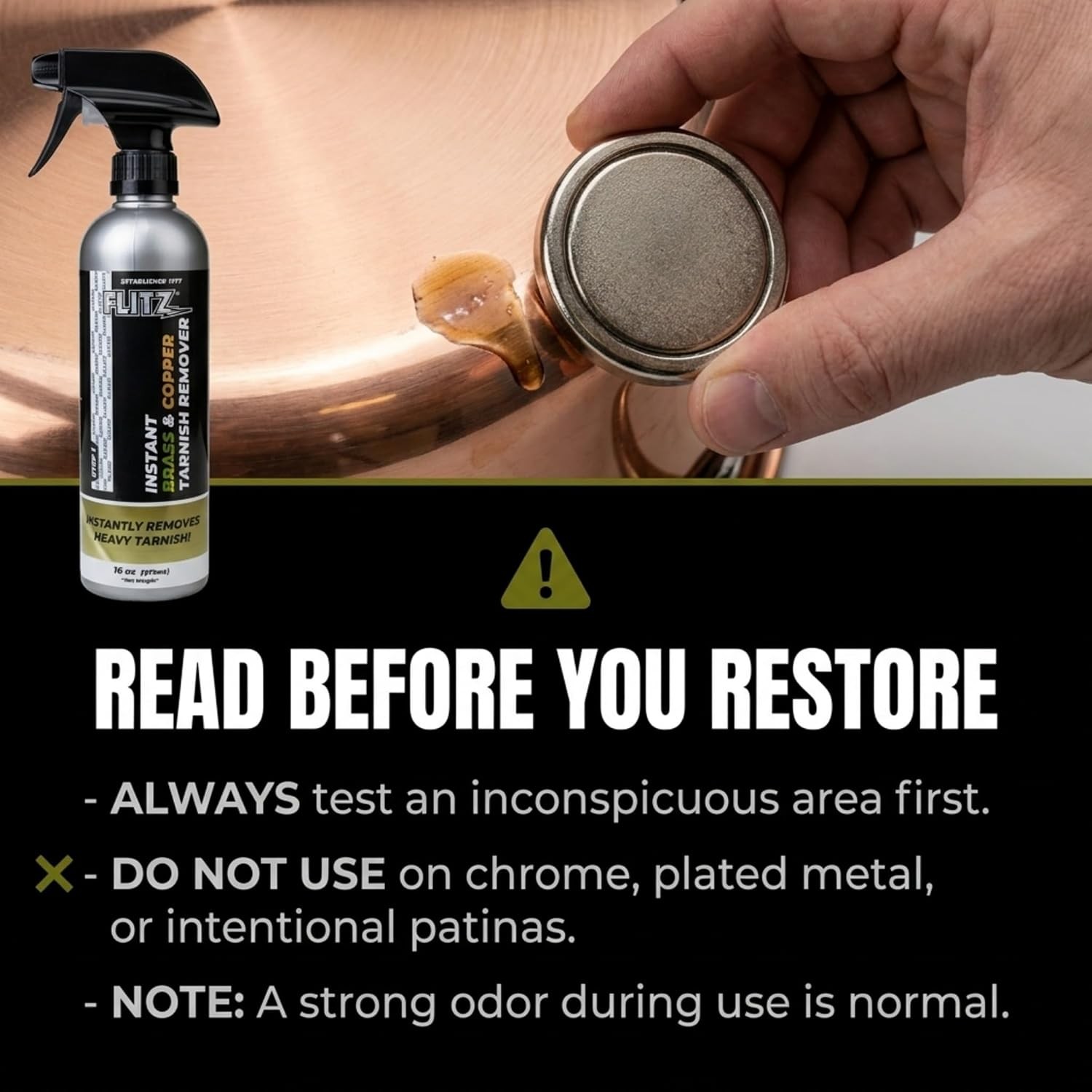 FLITZ Instant Brass & Copper Tarnish Remover 2 Pack BC 01806 (SEE VIDEO)