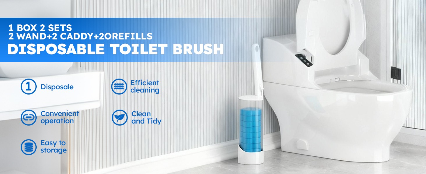 Disposable Toilet Brush Refills 20PCS Only for – Toilet Bowl Cleaner