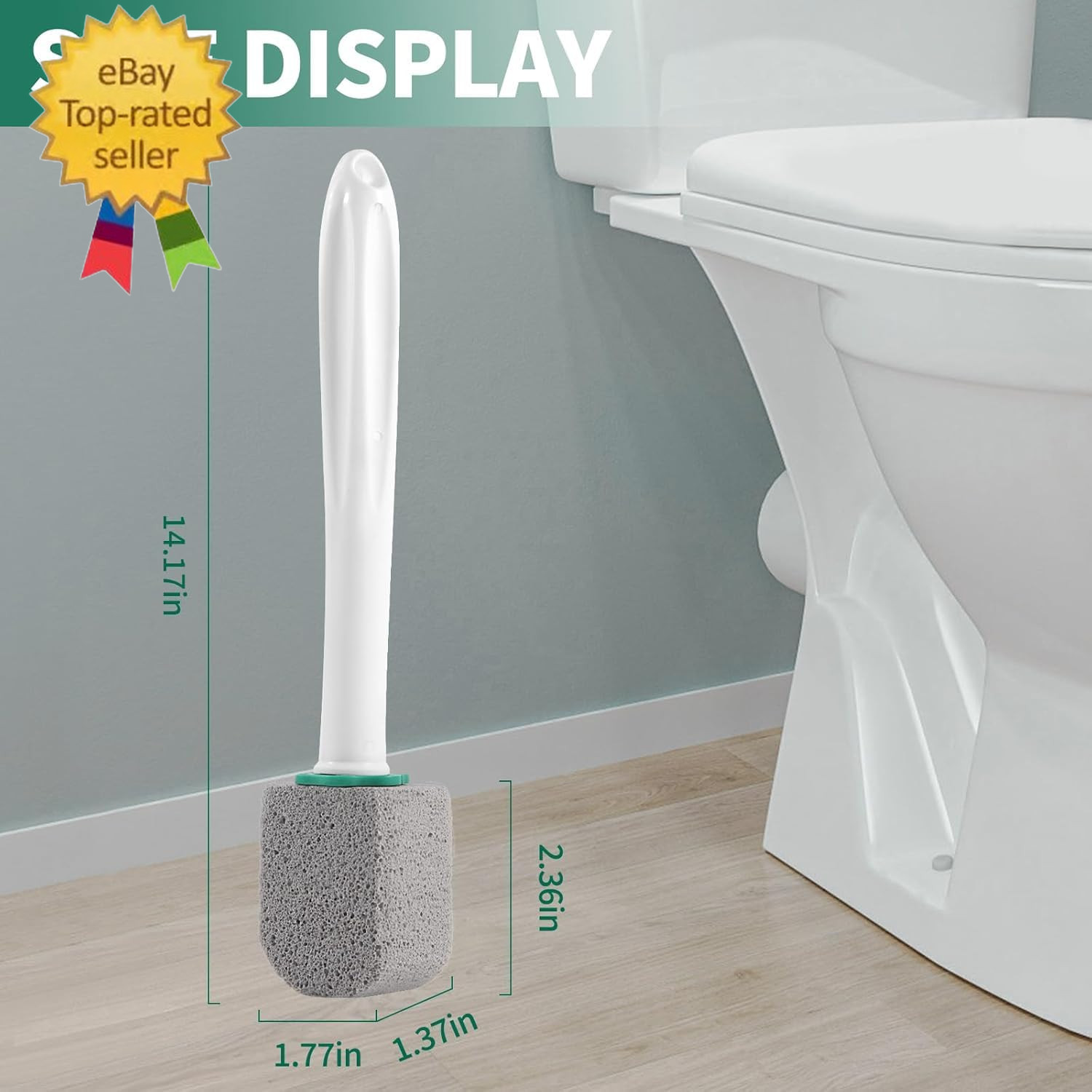 Pumice Stone Toilet Cleaner with Long Handle,Pumice Toilet Scrubber Toilet Bowl