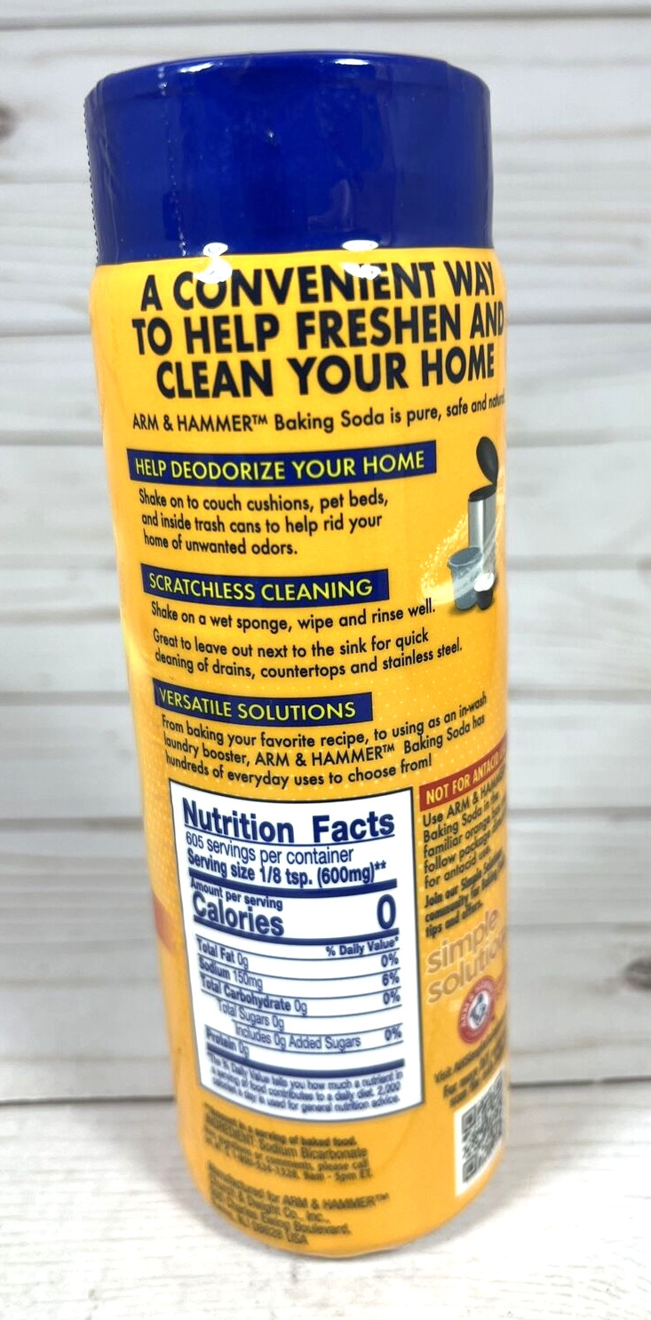 Arm & Hammer Pure Baking Soda 12oz Refillable Shaker Bottle (2 Pack)