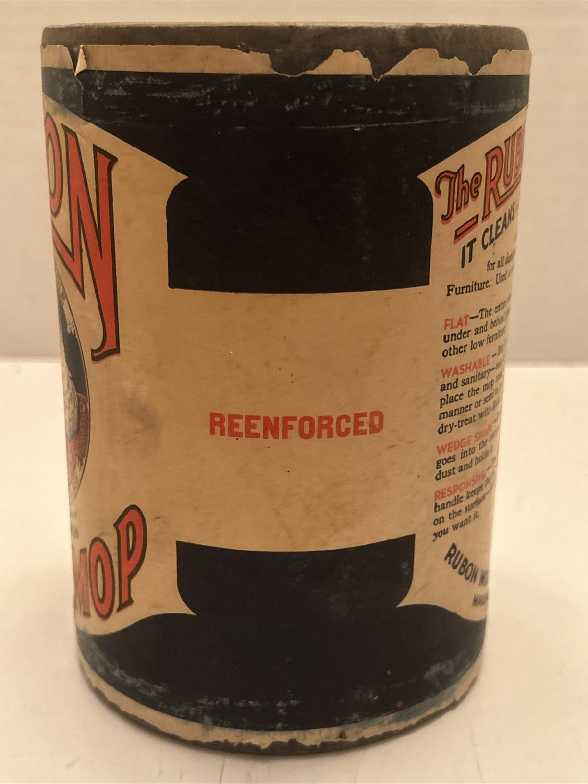 Vintage Sealed NEW Can Canister – RUBON Wedge Mop Head – TG Johnson