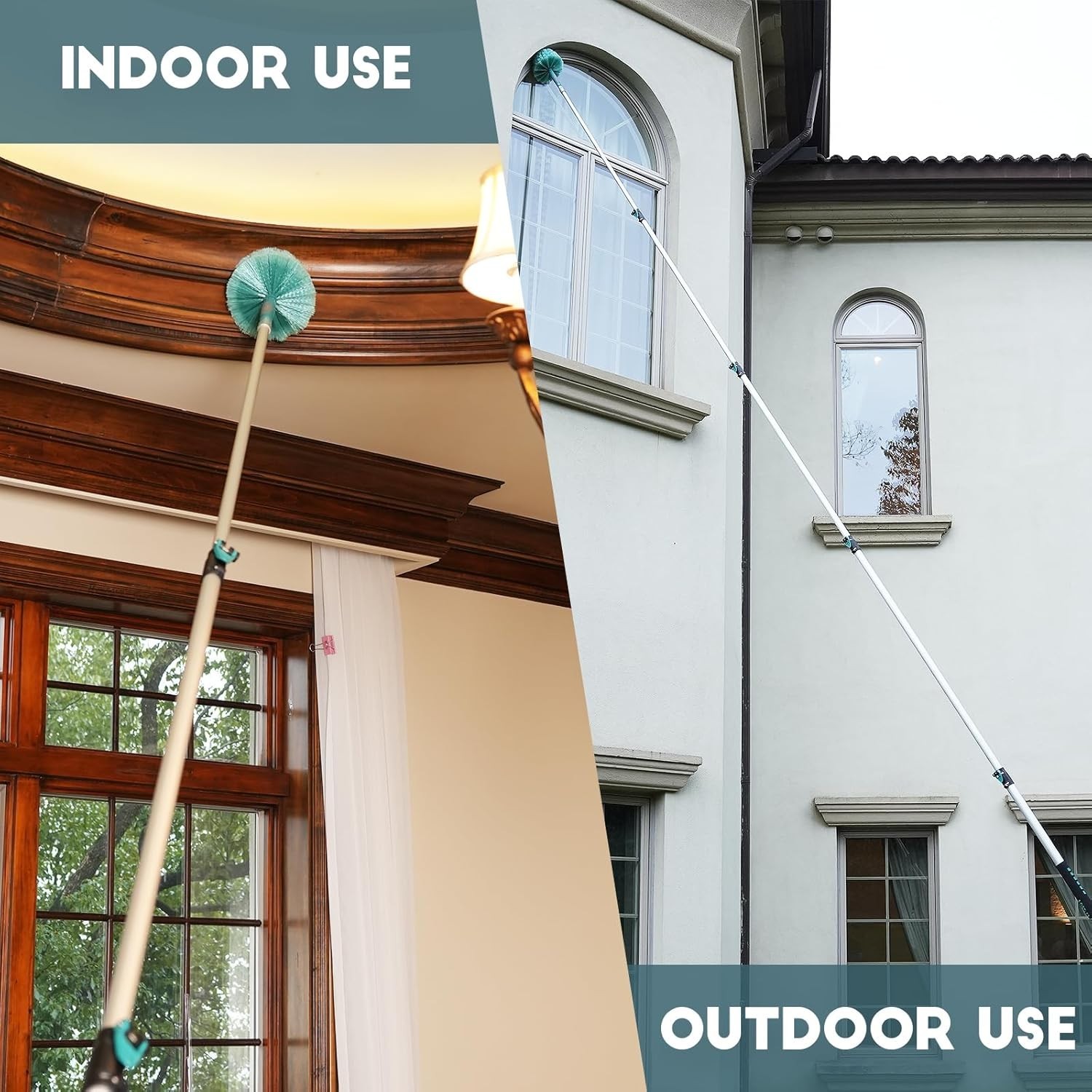 30 Feet High Cobweb Duster with 6-24Ft Extension Pole, Webster Cobweb Duster…