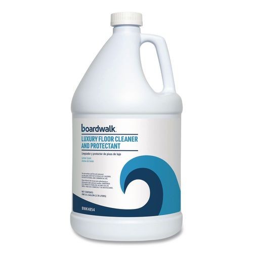 Boardwalk Luxury Floor Cleaner and Protectant, Lemon Scent, 1 gal Bottle, 4/CT