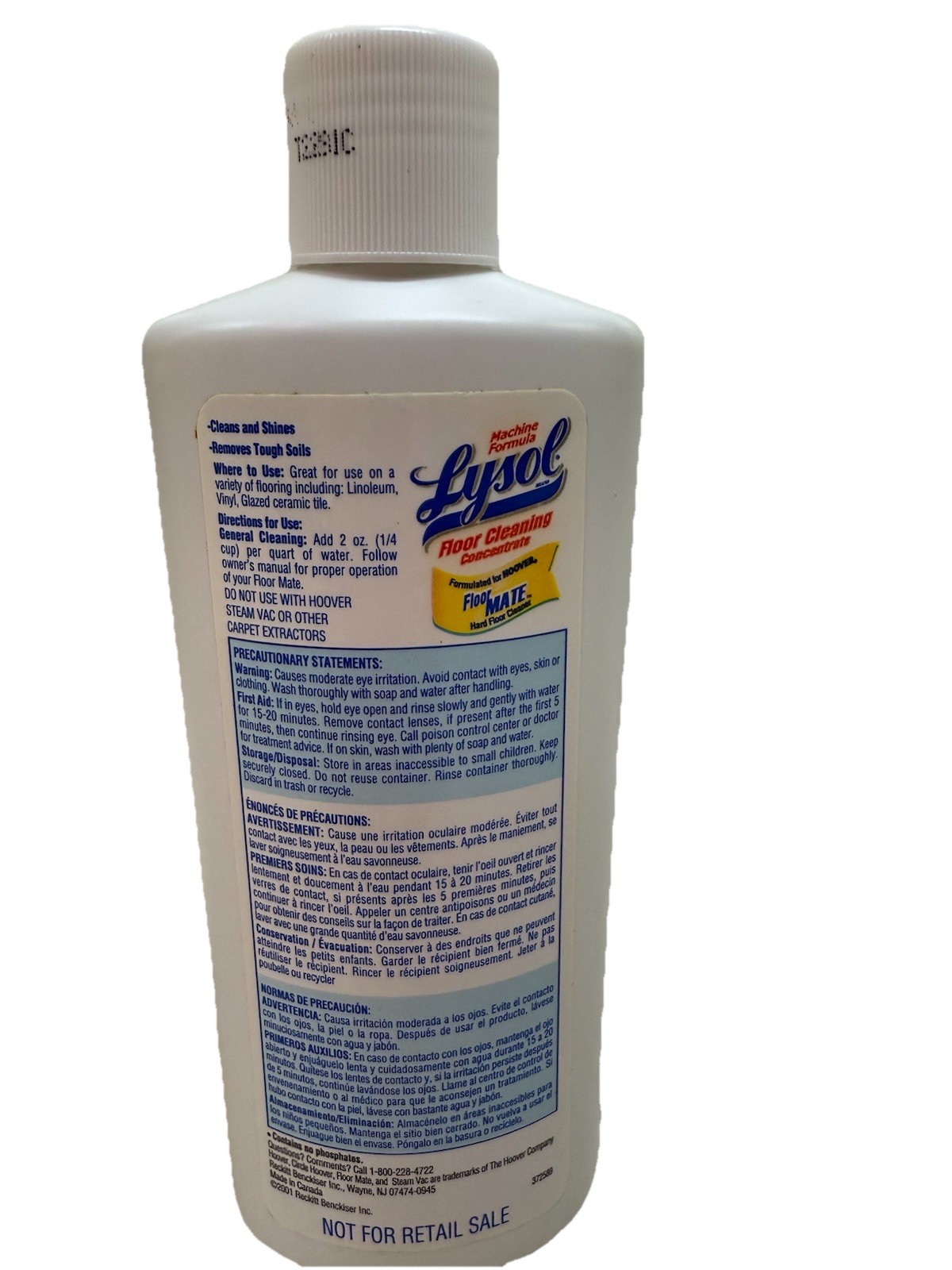 2 Bottles HOOVER Old English Wood & LYSOL Floor Cleaning Concentrate Floormate