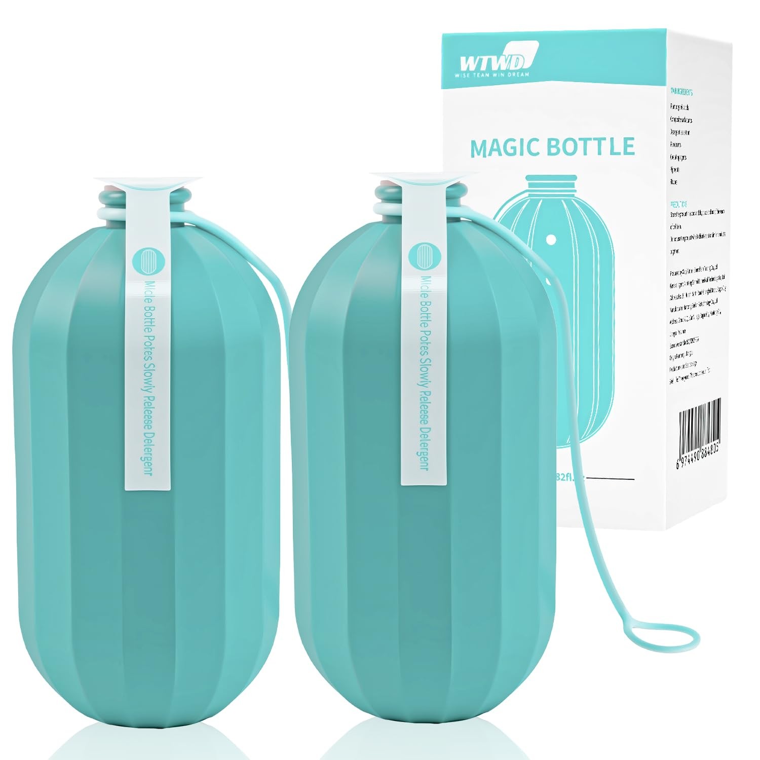 2Pcs WTWD Automatic Toilet Bowl Cleaner with Easy-Grip Hook, Prevents Hard Wa…