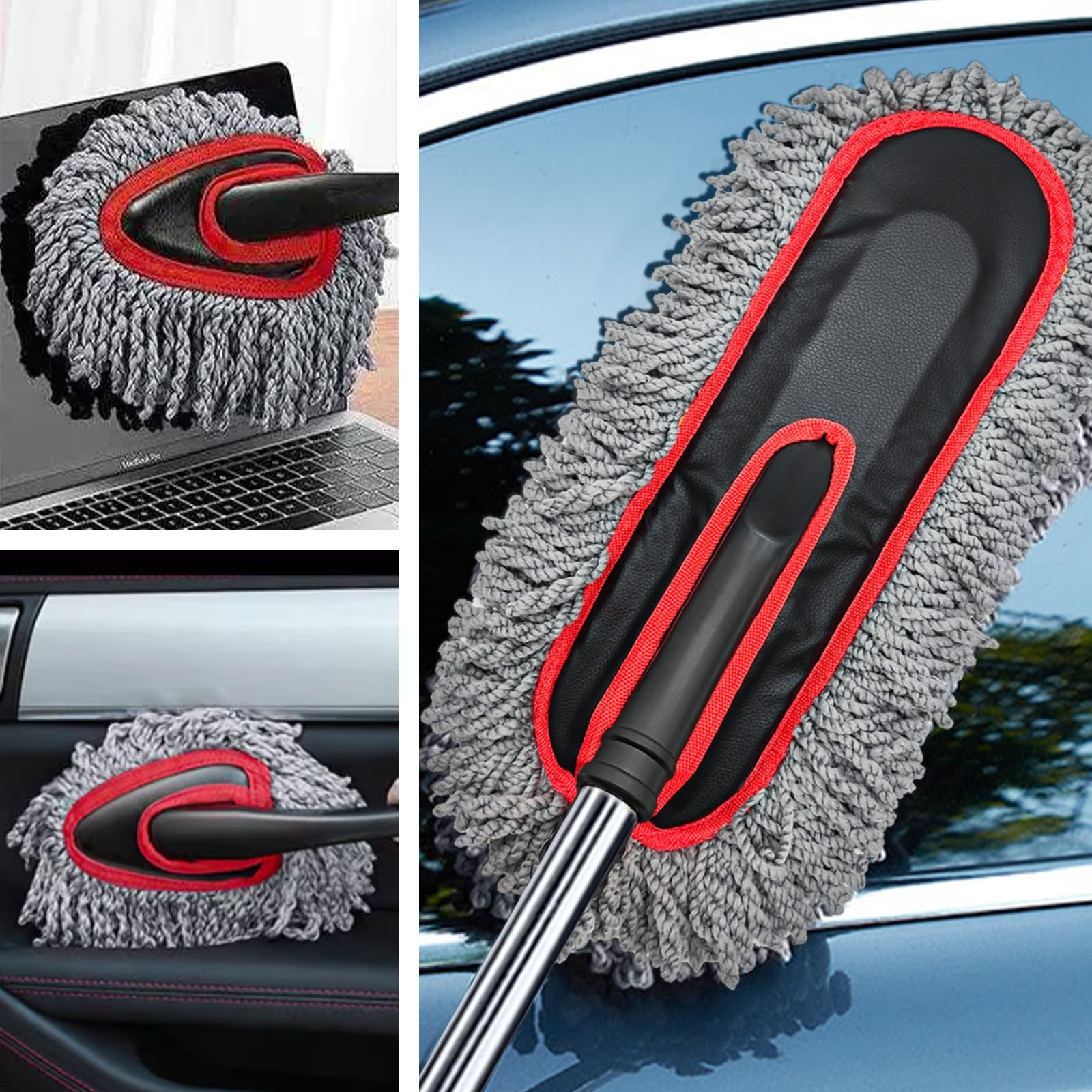 Car Duster Kit, 2PCS Microfiber Exterior and Interior Scratch Free Car Duster…