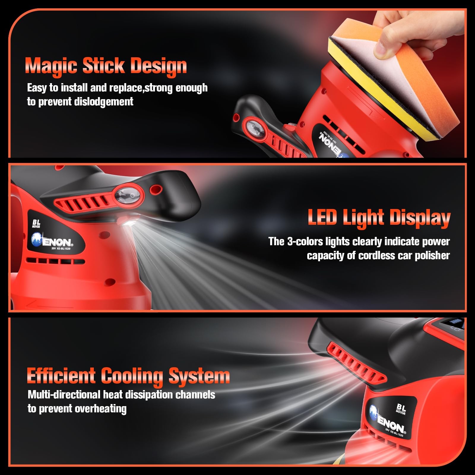 Cordless Car Buffer Polisher Kit（2X 2000mAh 12V Batteries&34 PCS Attachments）…
