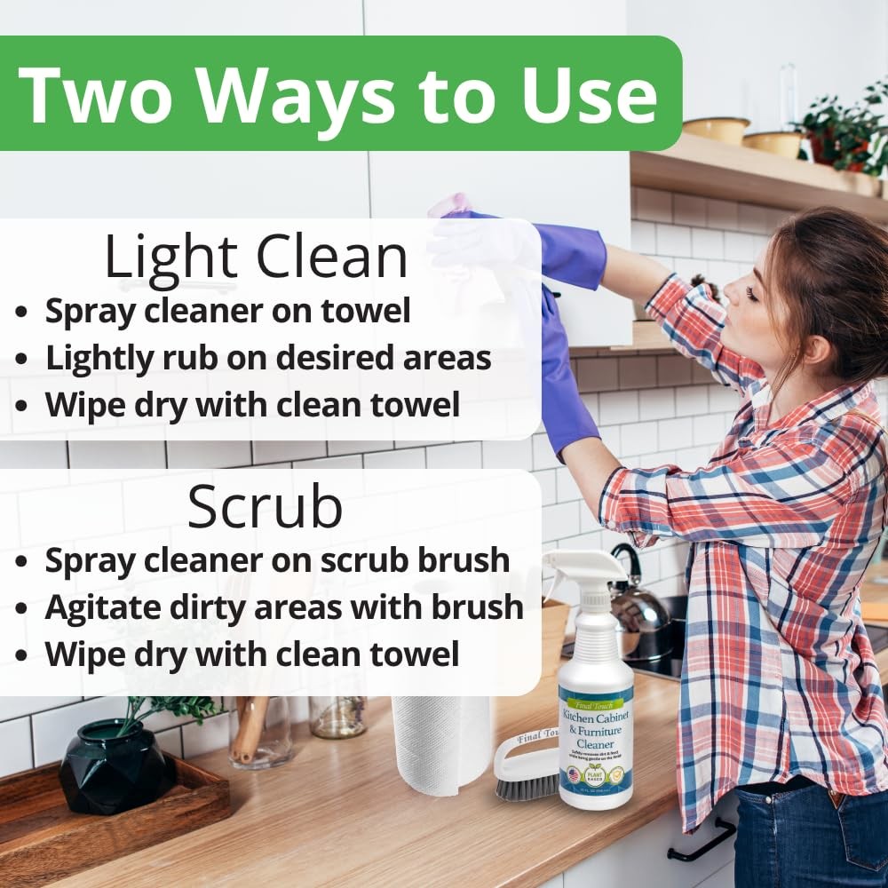 Kitchen Cabinet Cleaner Plant Based Cleaner Solution, Safe on Paint and Wood…