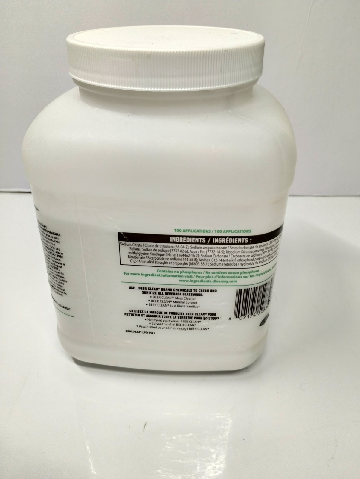 Beer Clean Powdered Detergent for Professional Glass Cleaning 3.5 Lb