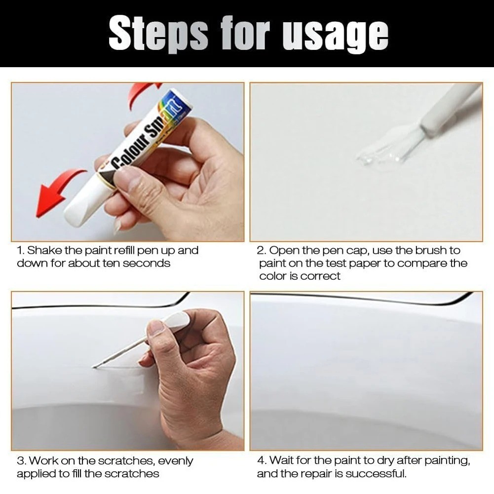 3 Color Car Scratch Repair Pen – Deep Scratch Remover, Touch-up Paint Fill Pen