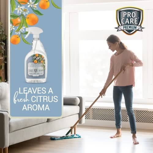 Citrus Floor Cleaner 32oz Liquid for Hardwood Tile Laminate Streak-Free No Rinse