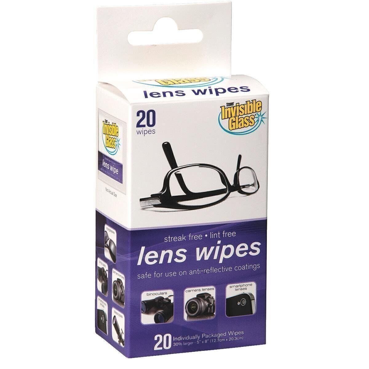 Stoner Invisible Glass 20Ct Premium Lens Wipes