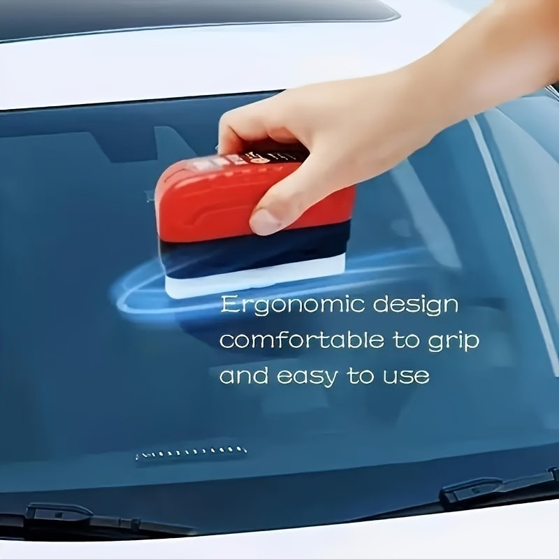 1PCS Windshield Cleaner Brush Oil Film Remover Anti-Fog Portable Cleaning Tool