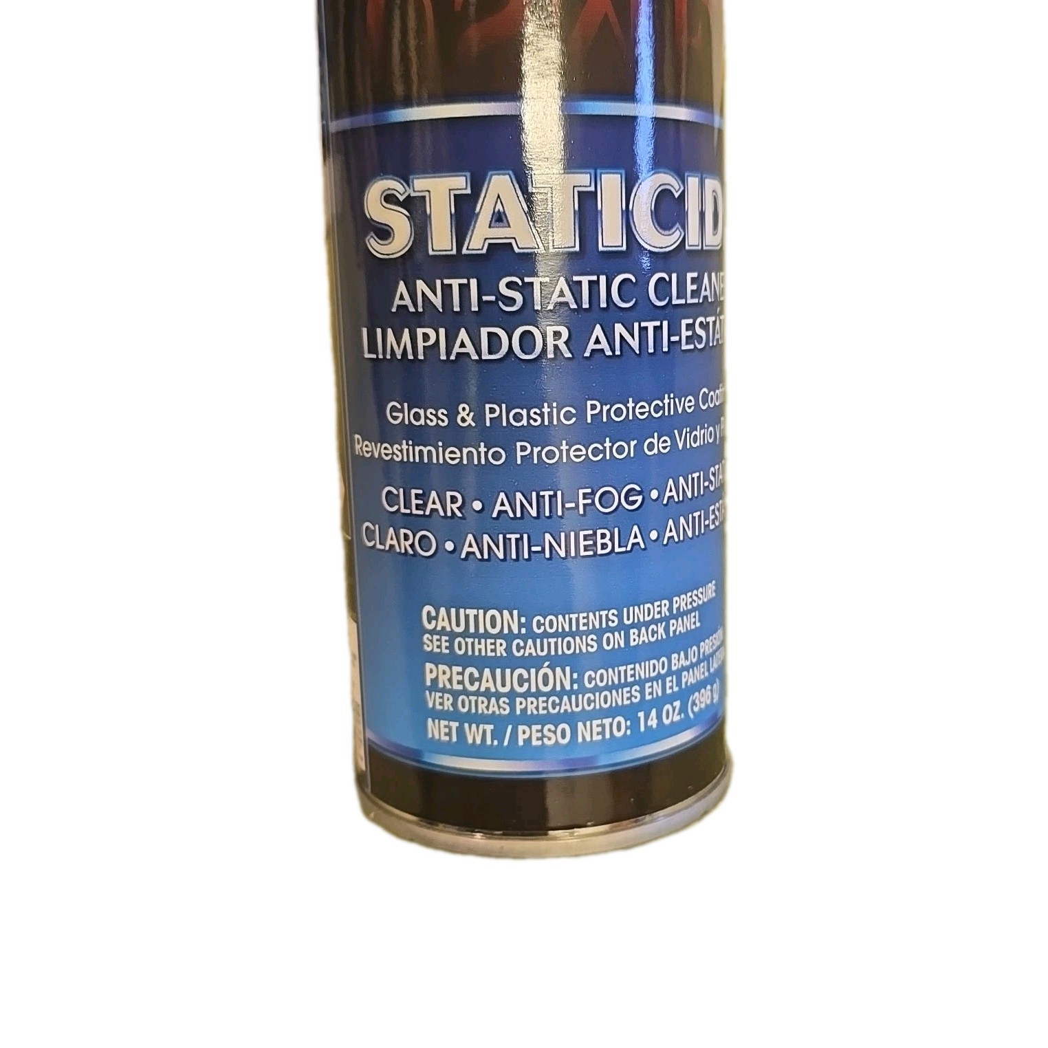 STATICIDE ANTI-STATIC CLEANER GLASS & PLASTIC PROTECTIVE COATING CLEAR•ANTI-FOG•