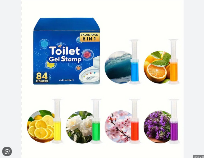 Toilet Gel Stamp, Value Pack 6 in 1 84 flowers