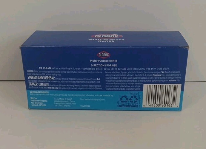 Clorox Multi-Purpose Spray Concentrate Refills, 4ct x 1.13oz, Citrus Grove!-NEW-