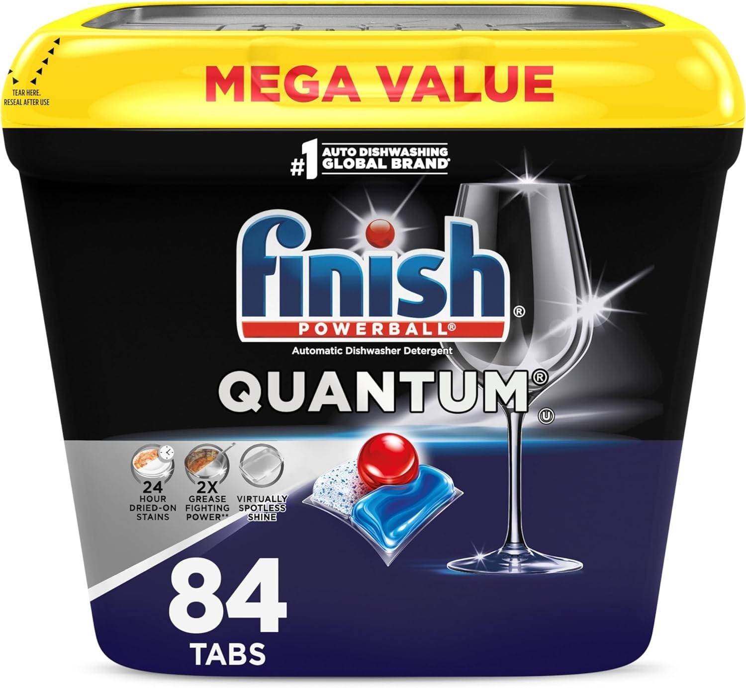 Quantum Dishwasher Pods, No Pre-Rinse Dishwasher Detergent Soap Removes 24HR …