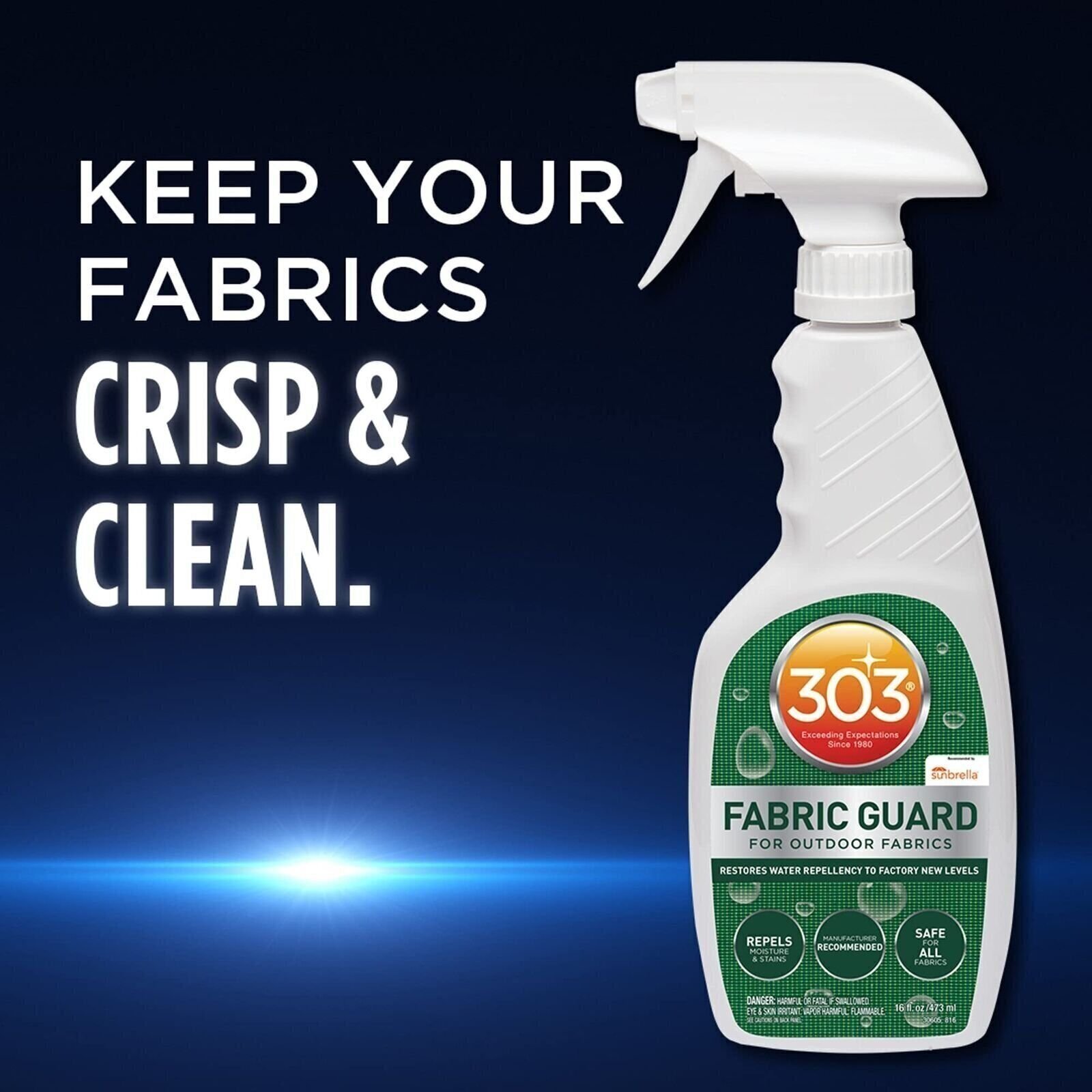 303 Fabric Guard – For Outdoor Fabrics – Restores Water Repellent Properties –