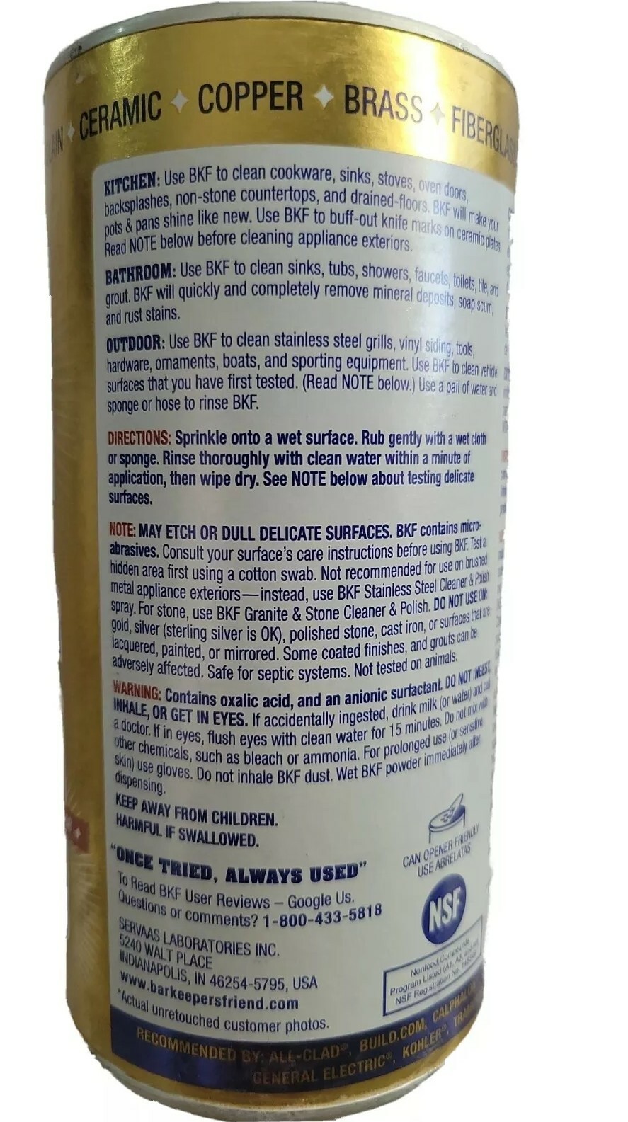 Bar Keepers Friend Stainless steel Sinks Cleanser and Polish Powder 3 PKS 21 Oz