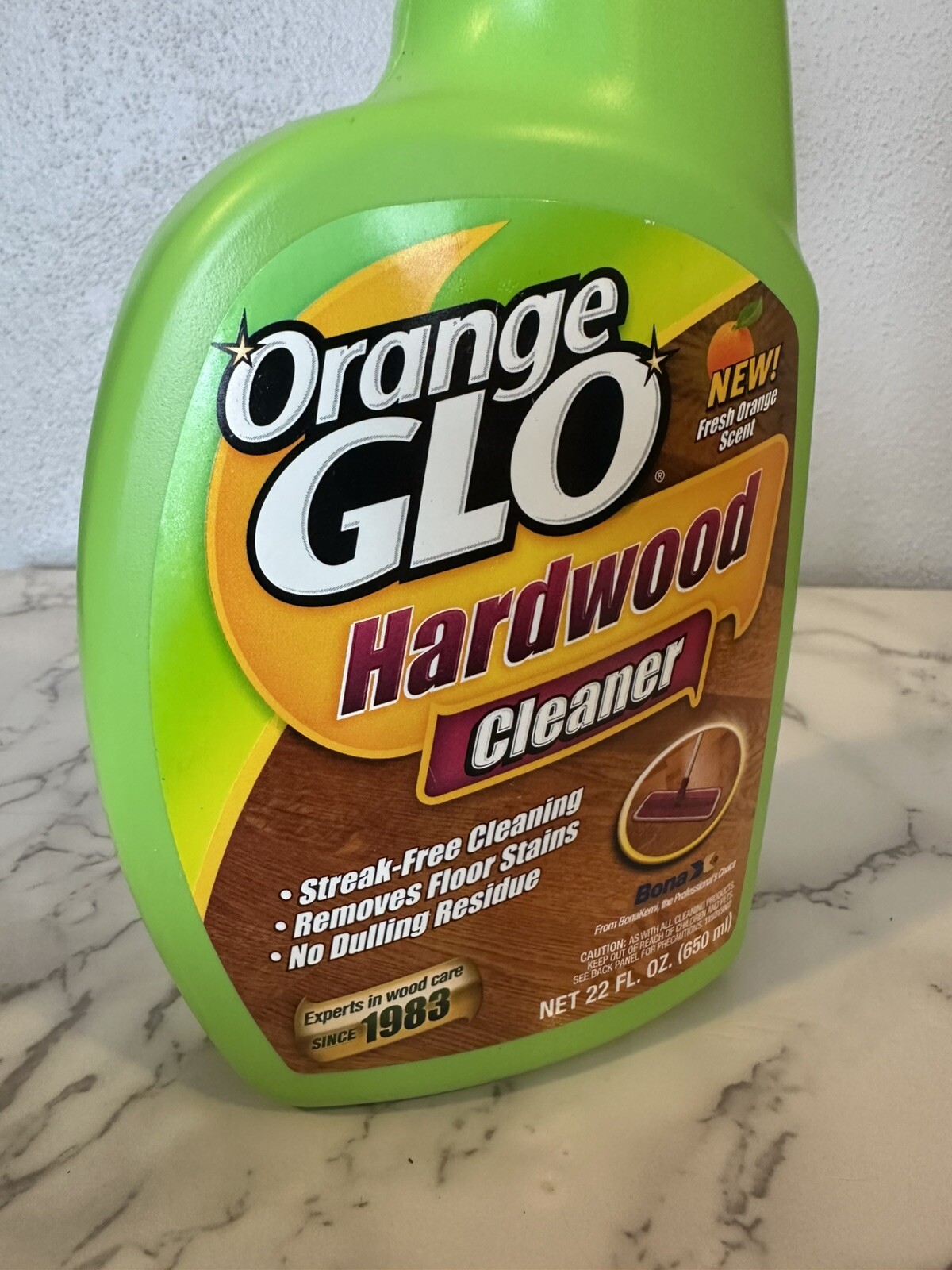 Orange Glo Hardwood Cleaner Spray. Fresh Orange Scent. NEW. 22oz