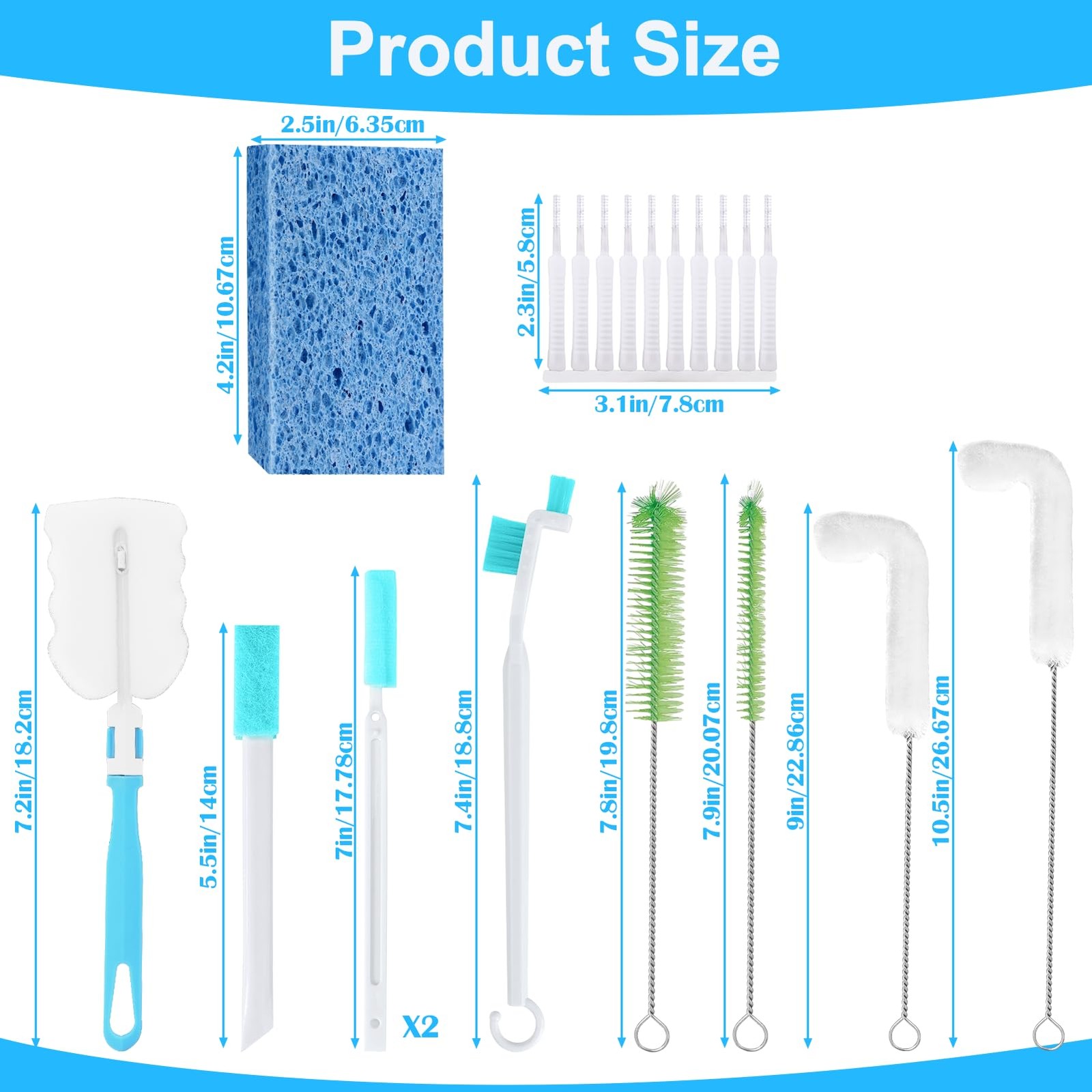 Ice Machine Cleaner Brush KitsCountertop Ice Maker Cleaning Tools Accessorie