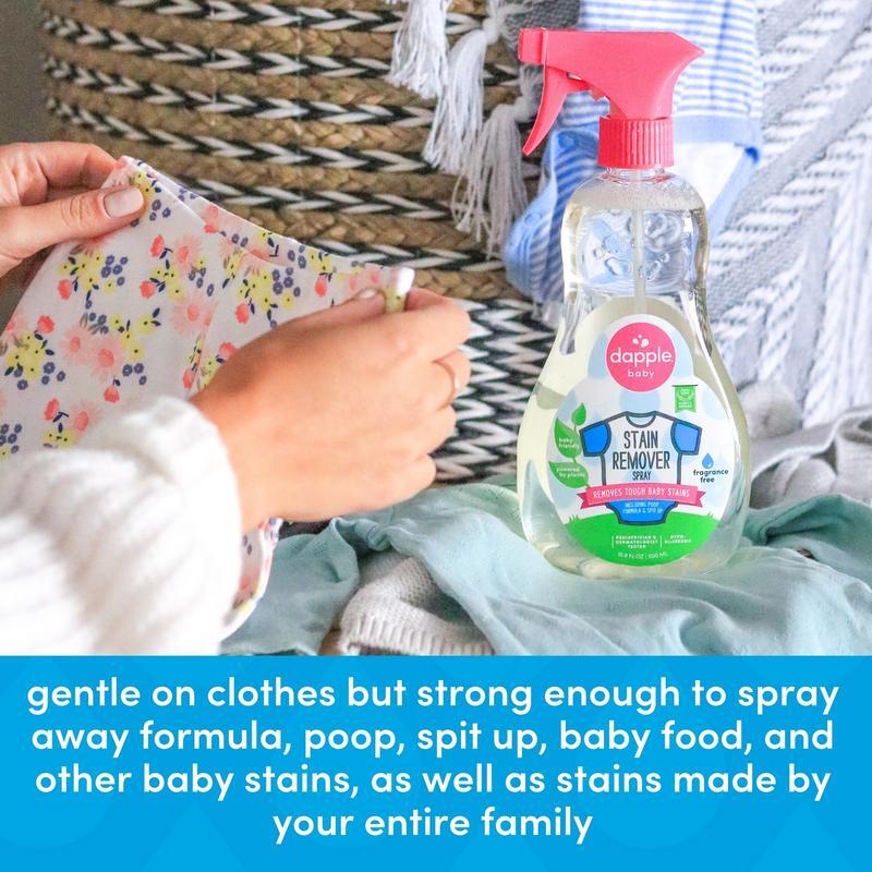 Hypoallergenic Baby Stain Remover Spray Plant-Based Fragrance-Free Tough Stains