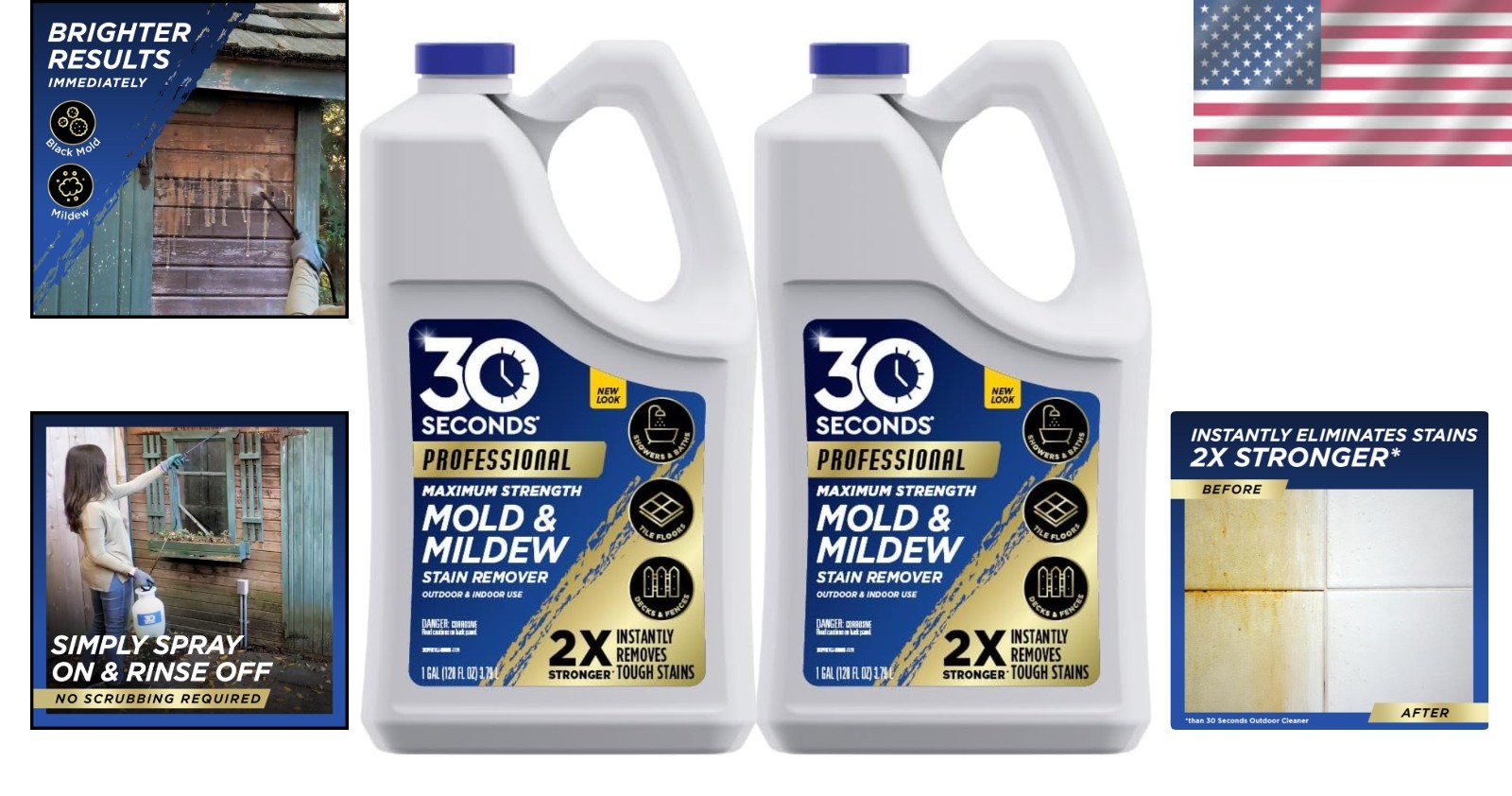 Instantly Brighten Pro Mold Remover 2 Gallons Scrub-Free Tough Stain Fighter