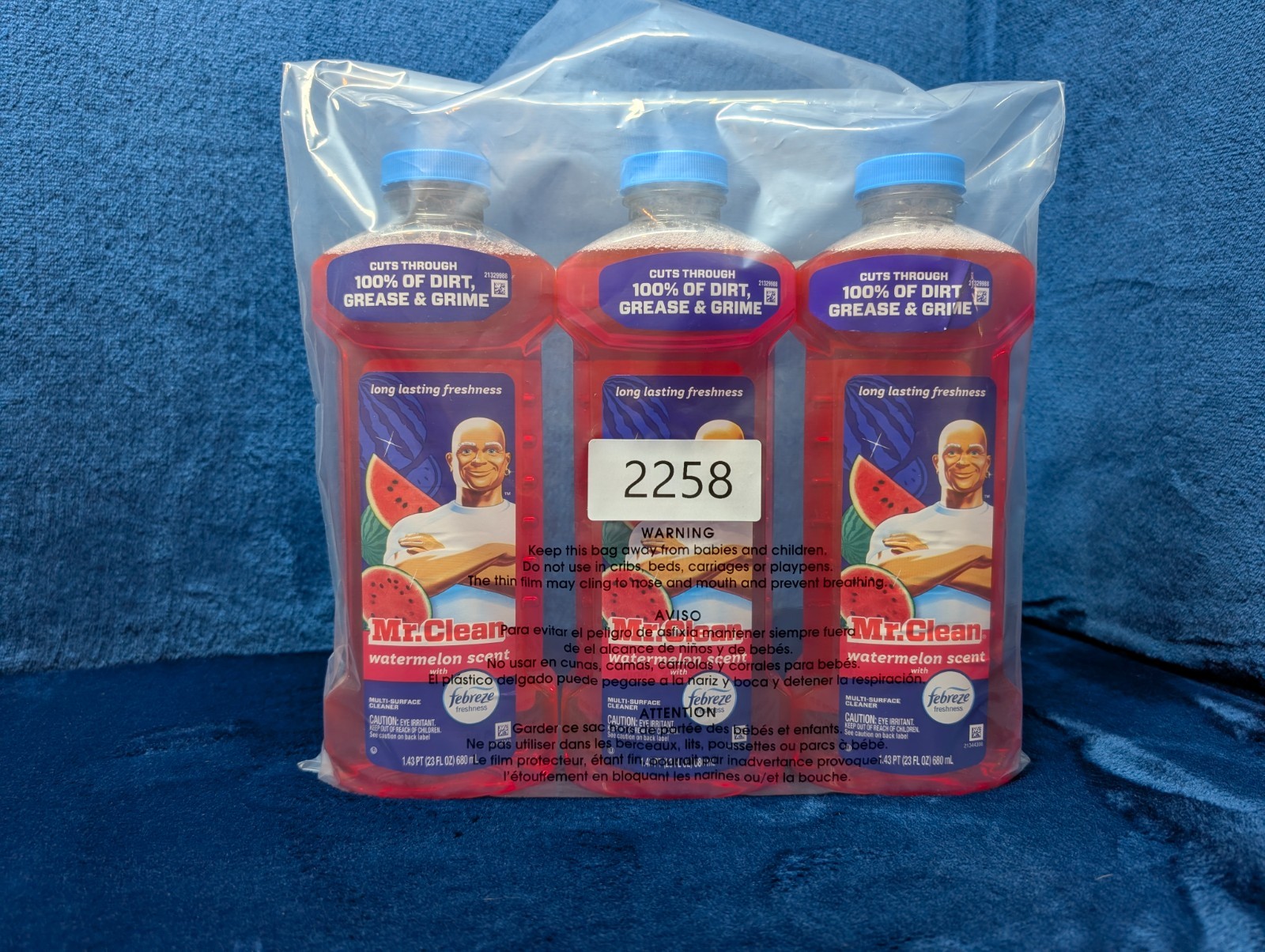 3 – 23oz Mr. Clean Multi Surface Cleaner Febreze Watermelon Household Scent
