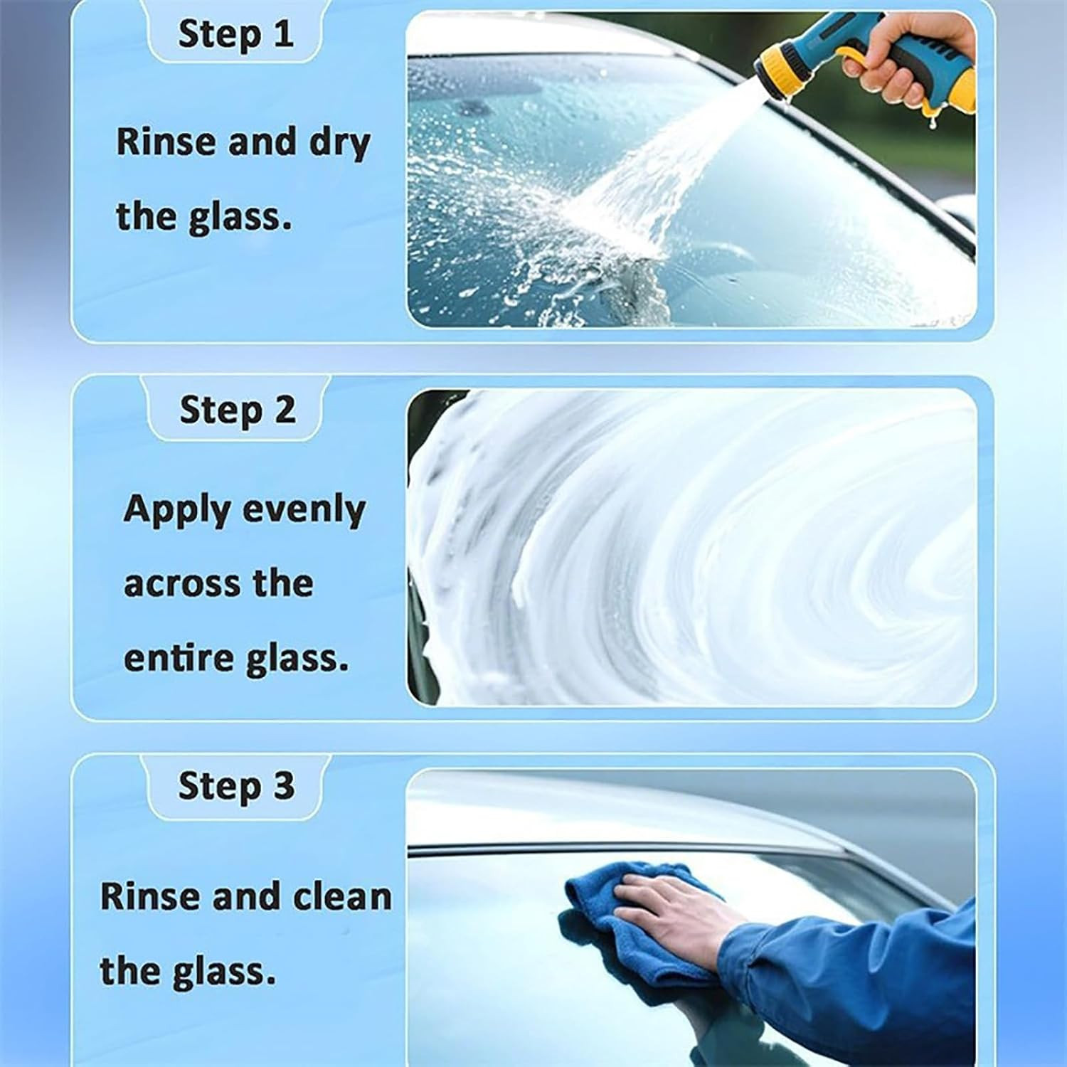 2PCS Glass Emulsion Cleaner, Car Oil Film Cleaner, Handle Oil Film Remover&Winds