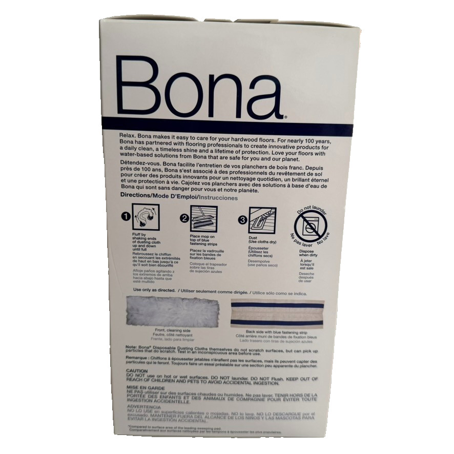 Bona Hard Surface Floor Disposable Dry Dusting Pads NEW (10-Pack) Discontinued