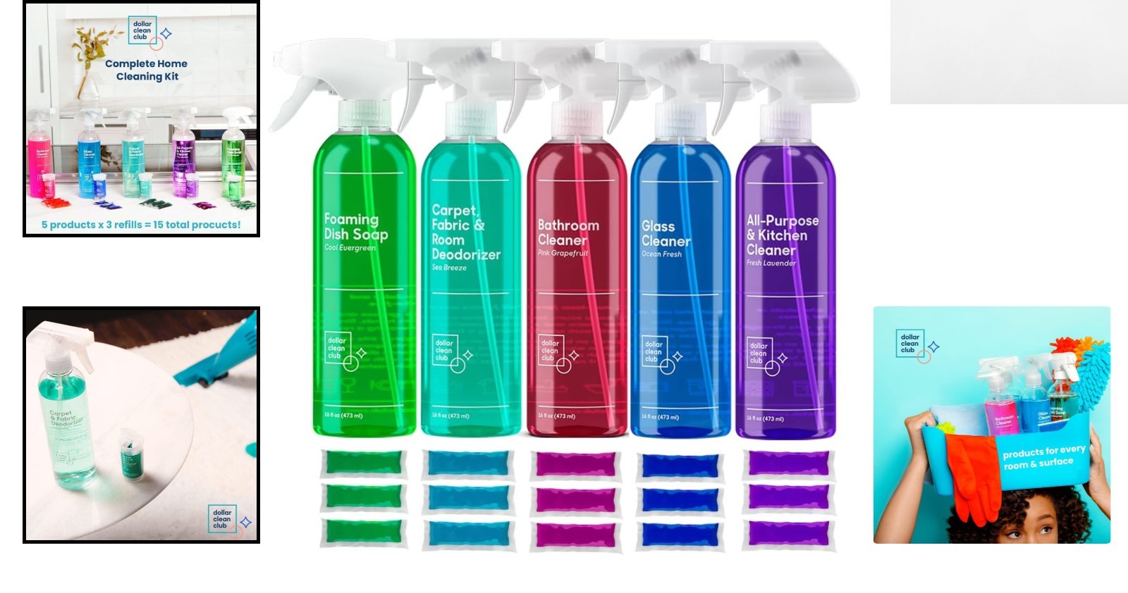 Complete 15-Pack Eco-Friendly Home Cleaning Kit – Sparkling Fresh Scent