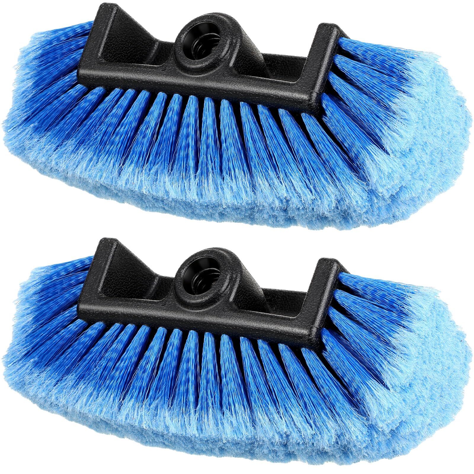 2 Pack 10 Inch Car Wash Brush Head with Soft Bristle for Car RV Boat Camper