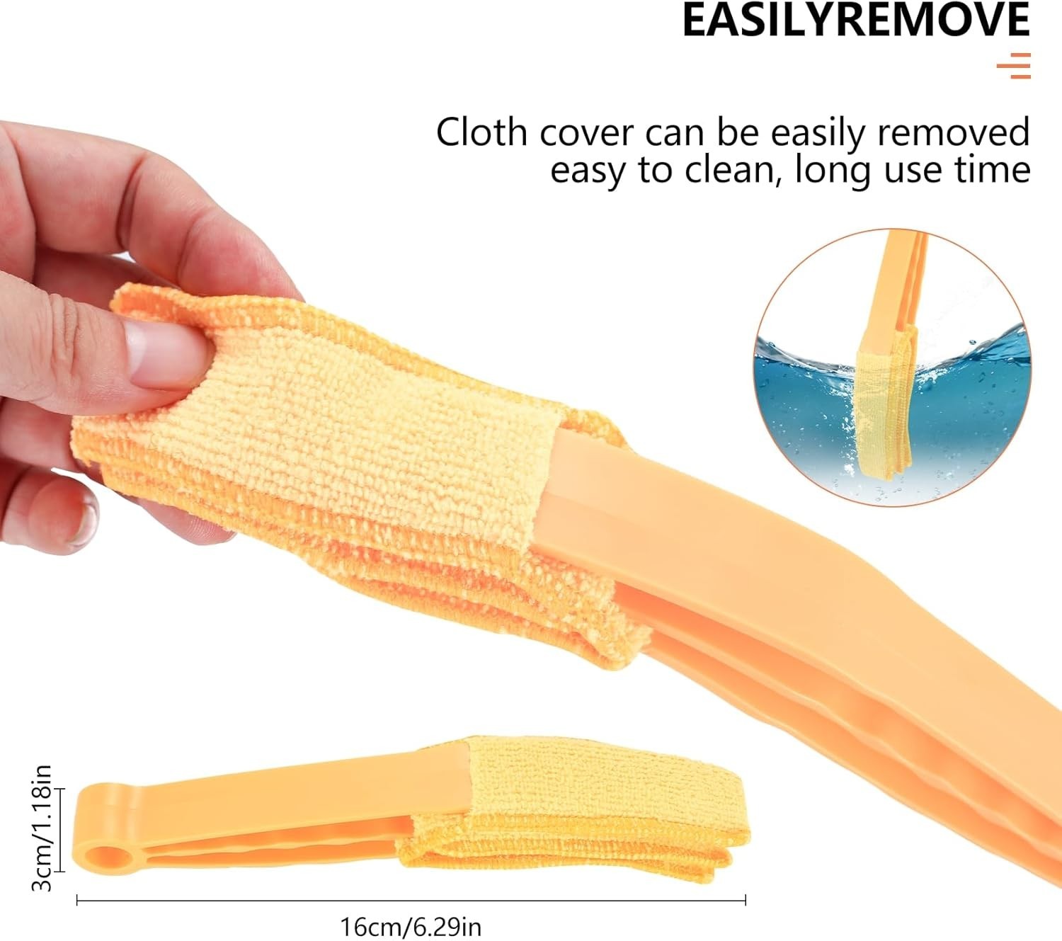 4-Piece Ergonomic Window Blind Cleaner Set – Microfiber Dusting Tool