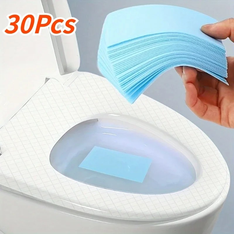 30Pcs Toilet Cleaning Sheets Effervescent Fresh Scent Stain & Odor Remover