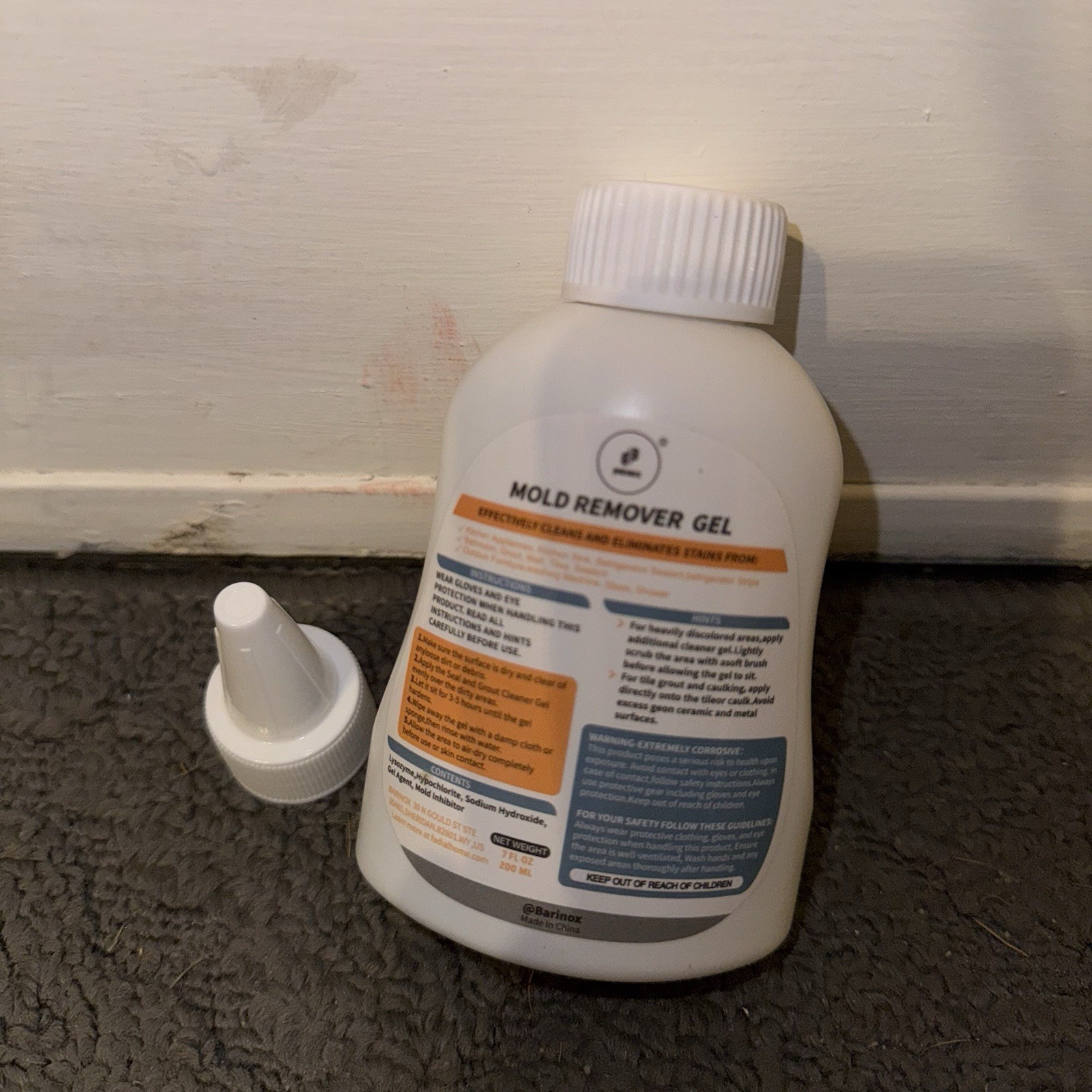 Mold Stain Remover Power Gel Cleaner for Front Loader Washing Machine Seal 7oz🔥