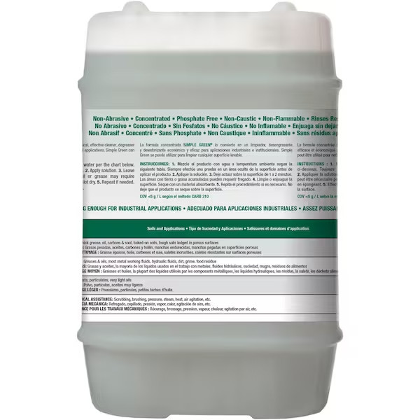 Simple Green 5 gal Pail, Industrial Cleaner and Degreaser, Concentrated Liquid,