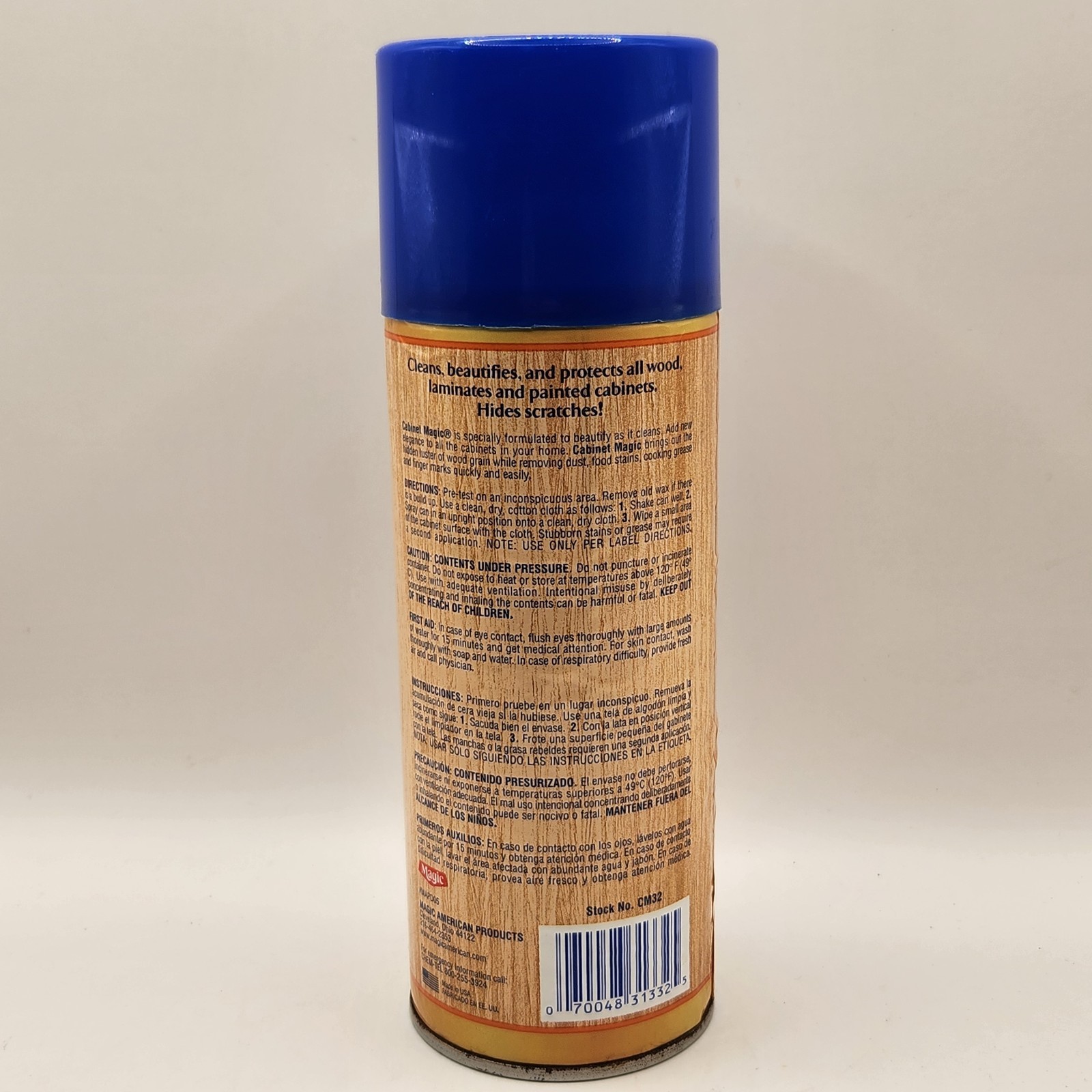 Vintage Original Cabinet Magic Cleaner 13 oz Aerosol Spray Can Approx 85% Full