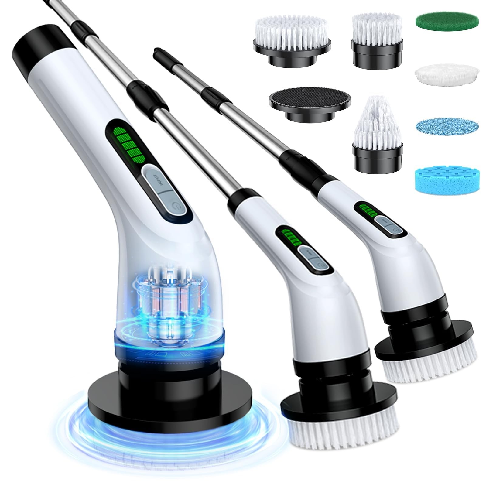 Highyes Electric Spin Scrubber, Powerful 2-Speed Cleaning Brush, IPX7 Waterpr…