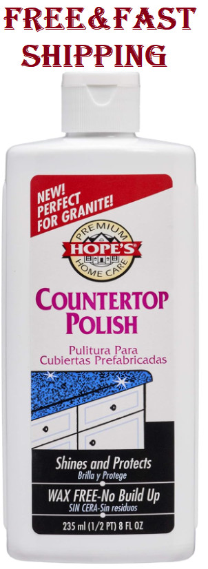 HOPE’S Countertop Restoration Polish, Streak-Free Kitchen Counter Cleaner, No 8